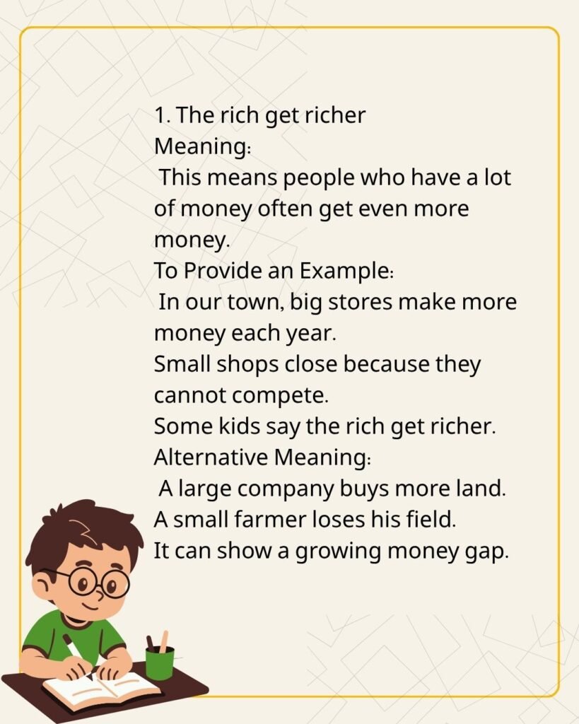 The rich get richer Meaning