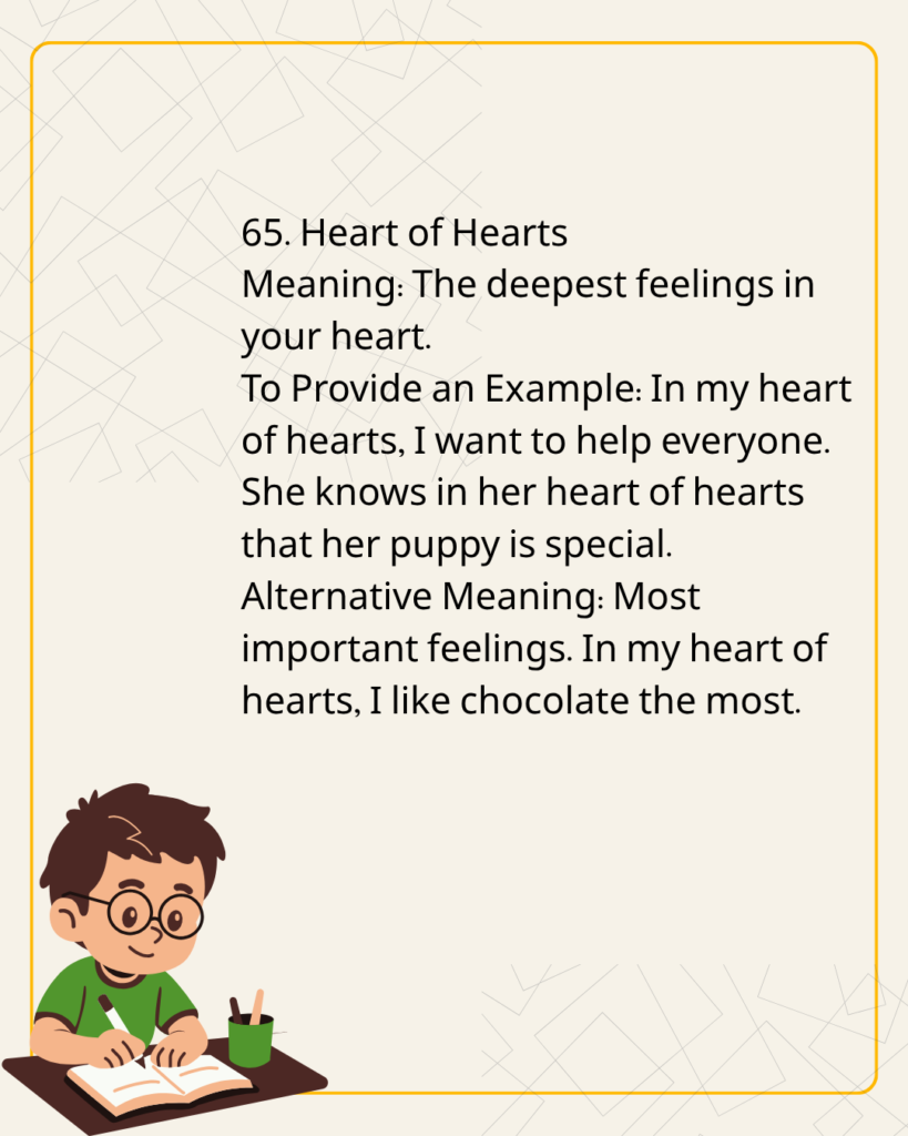Heart of Hearts
Meaning
