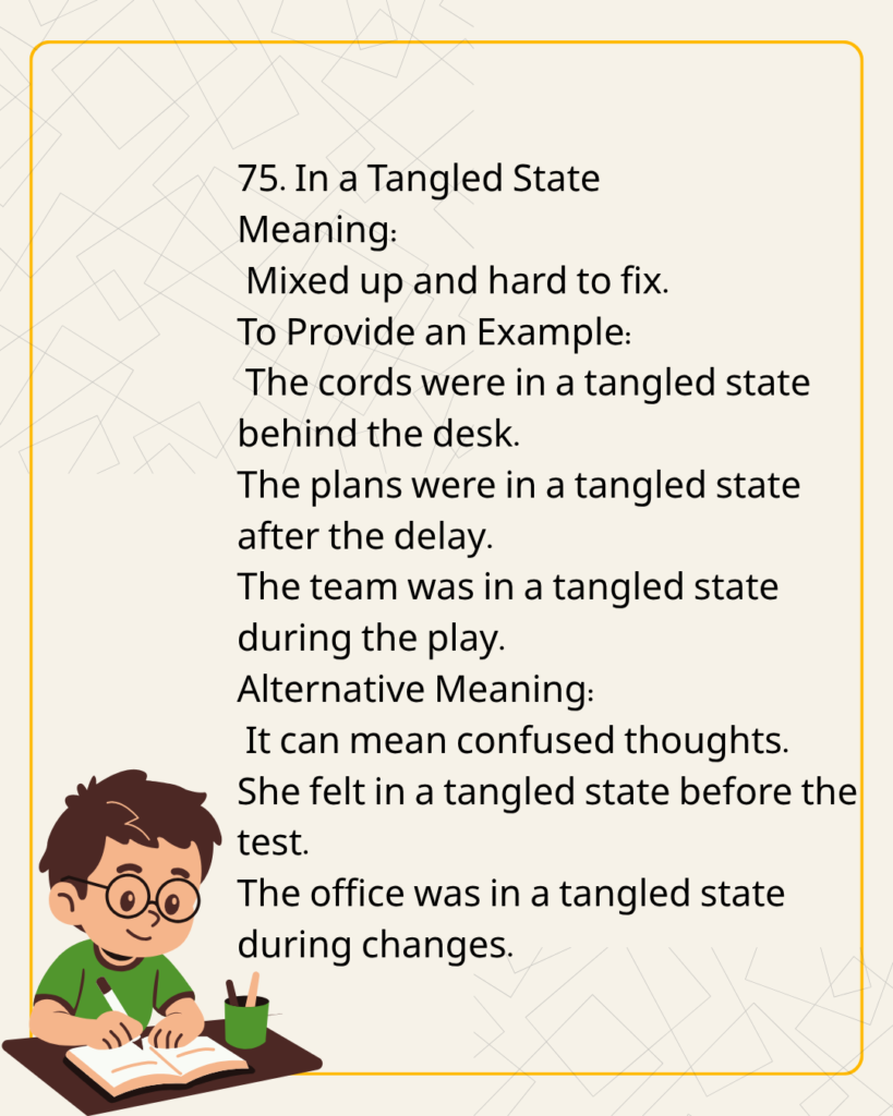 In a Tangled State
Meaning