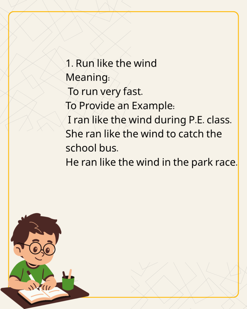 Run like the wind
Meaning