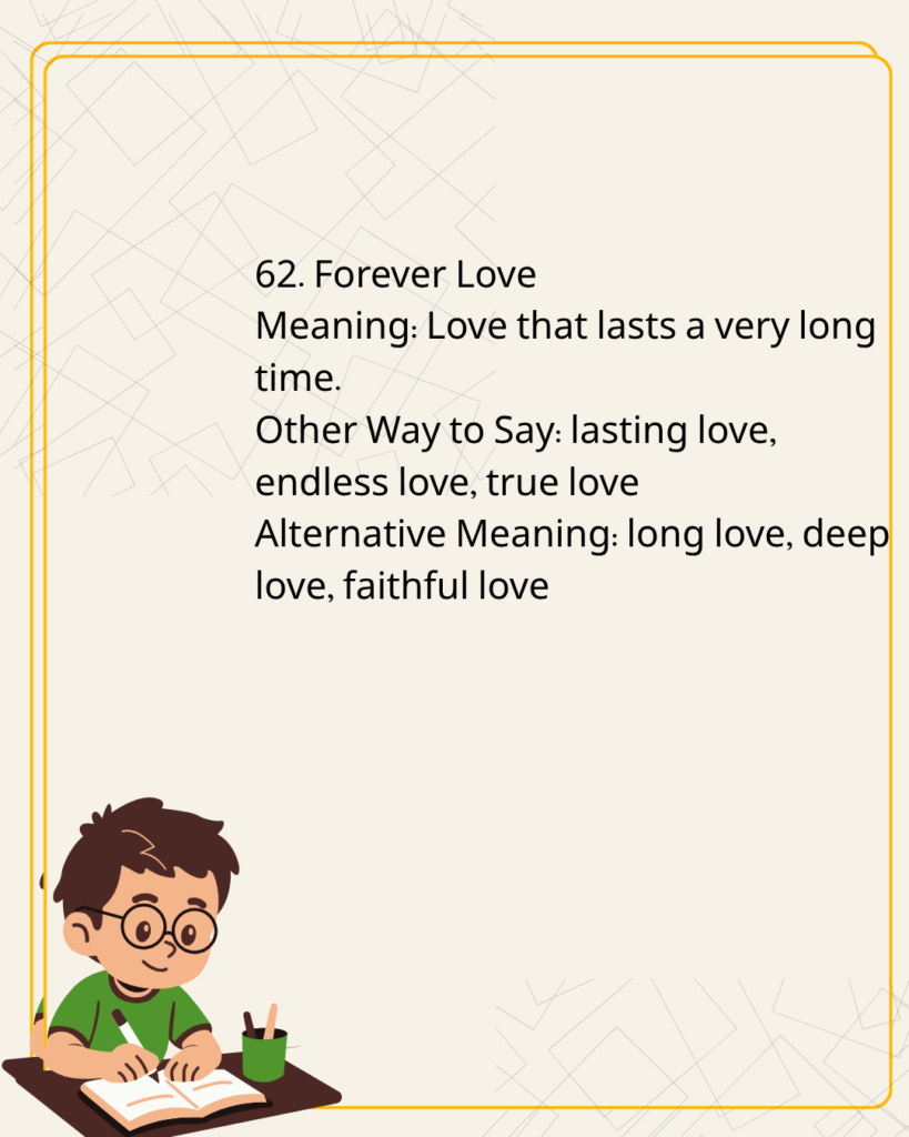 Forever Love
Meaning