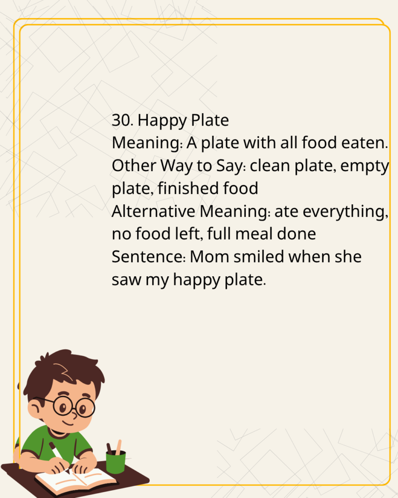 Happy Plate
Meaning