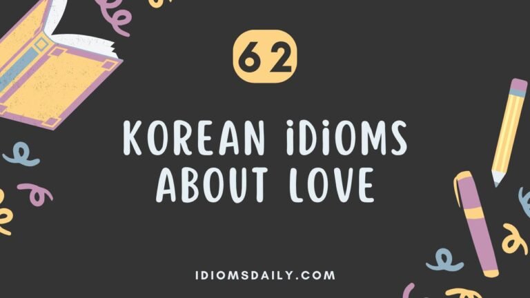 Korean idioms about love